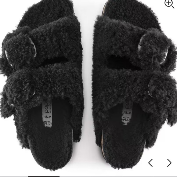 Birkenstock Papillio Arizona Big Buckle Shearling Sandals - Picture 1 of 6